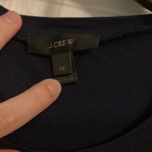 Navy blue j crew side tie top
